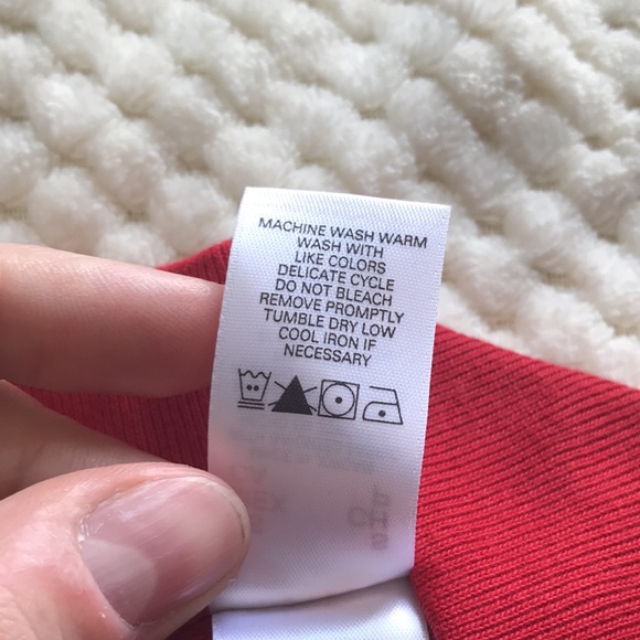 First Issue French Terry red apple V-neck shirt Missy Size US Small. Brand New - Picture 9 of 9